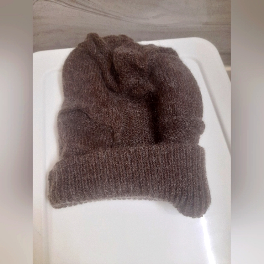 Fratelli Talli - Womens Mohair/Wool Hat/Toque - Dark Gray - O/S